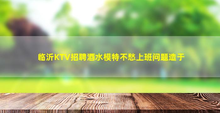 临沂KTV招聘酒水模特不愁上班问题造于